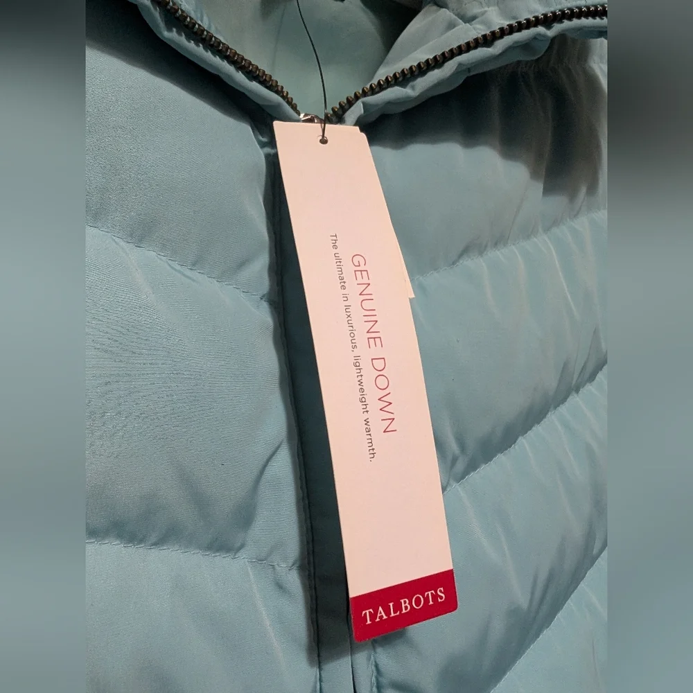 Talbot's Faux Fur Collar Down Puffer Vest - Picture 7 of 9